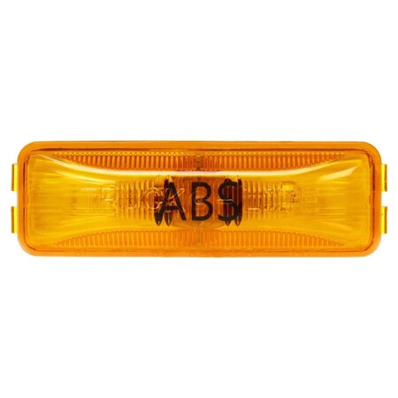 Truck-Lite Abs, Incandescent, Yellow Rectangular, 2 Bulb, Marker Clearance Light, Pc, 19 Series Male Pin, 12V 19205Y
